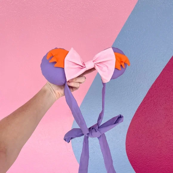 New York Couture *One of a Kind* FIGMENT Mouse Ears Tie Headband - Picture 3 of 7